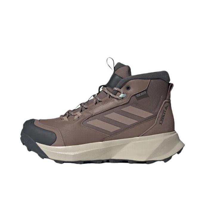 推荐商品：adidas Terrex Winter Leather 雪地靴 户外鞋 缓震保暖舒适防滑时尚 影迹棕/粉棕/岩层深土地棕