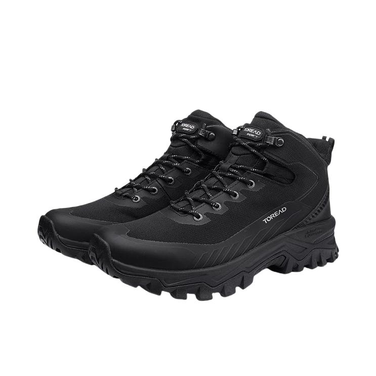 推荐商品：探路者 爬山 防泼水 户外 轻量化 徒步鞋 TFBBAM91009 黑色