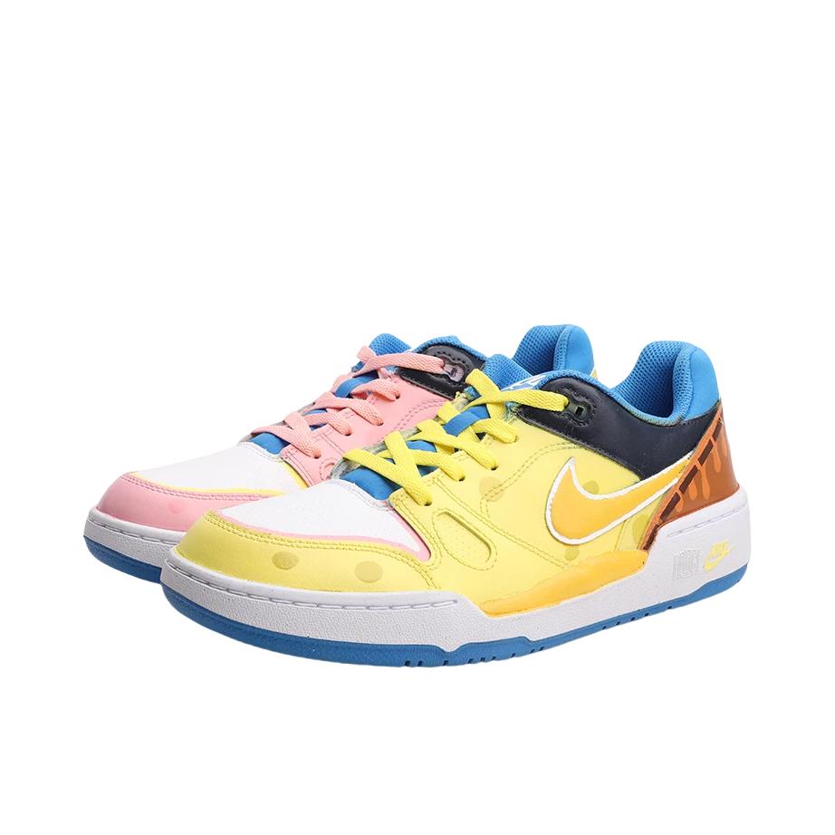 推荐商品：【定制球鞋】Nike Full Force 板鞋 合成革防水防滑耐磨国潮风美式 鸳鸯款/淡黄色/粉色