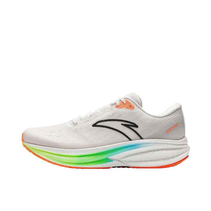 推荐商品：安踏 冠军3代 V3 跑鞋 氮科技缓震回弹防滑耐磨舒适休闲运动 纸莎白/炫目橙