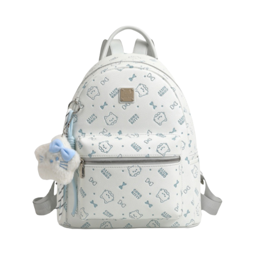 推荐商品：GATOER 常规韩系卡通猫系印花通勤轻便PU双肩包