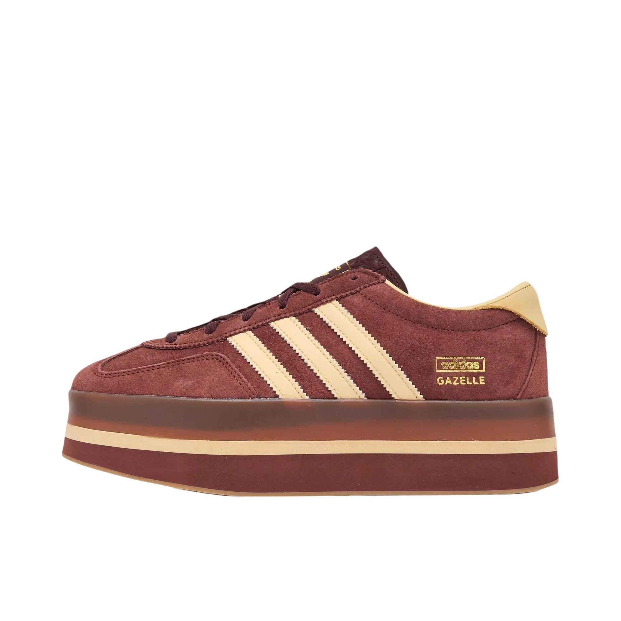 推荐商品：adidas Originals GAZELLE STACK T头鞋 板鞋 运动休闲鞋 百搭防滑耐磨 棕色