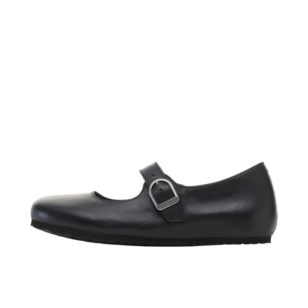 推荐商品：Birkenstock Santa Clarita 单鞋 平跟圆头搭扣 窄版/黑色