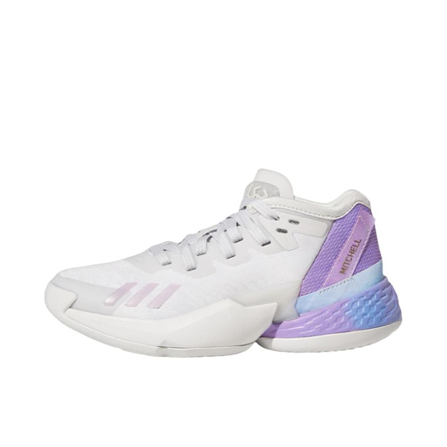 推荐商品：adidas D.O.N. Issue #4 米切尔4代 篮球鞋 减震回弹防滑耐磨实战包裹性支撑 大童/白色/紫色