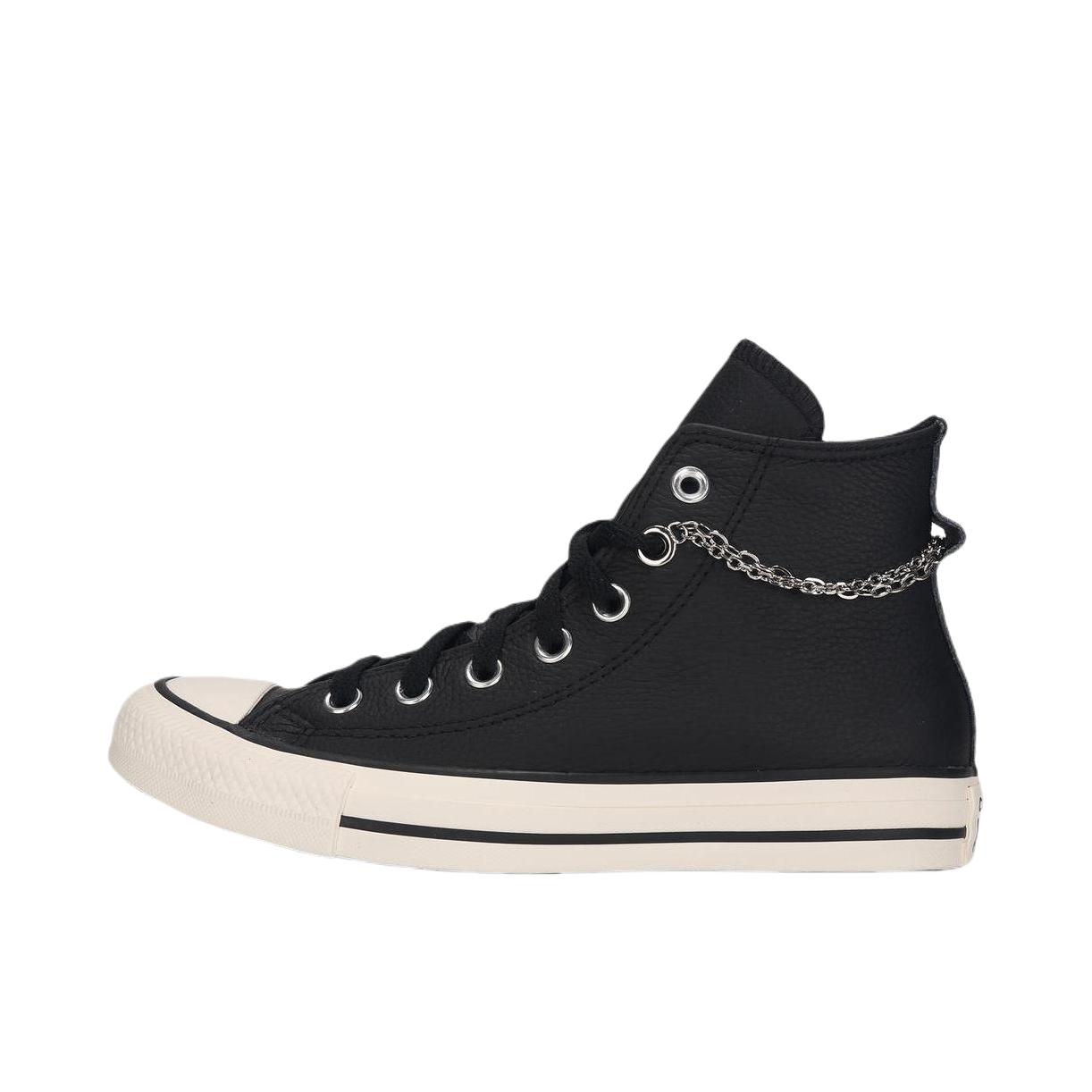 推荐商品：Converse/匡威 Chuck Taylor All Star 帆布鞋 常青款轻便防滑耐磨百搭复古圆头减震贴合高帮 链条/黑色