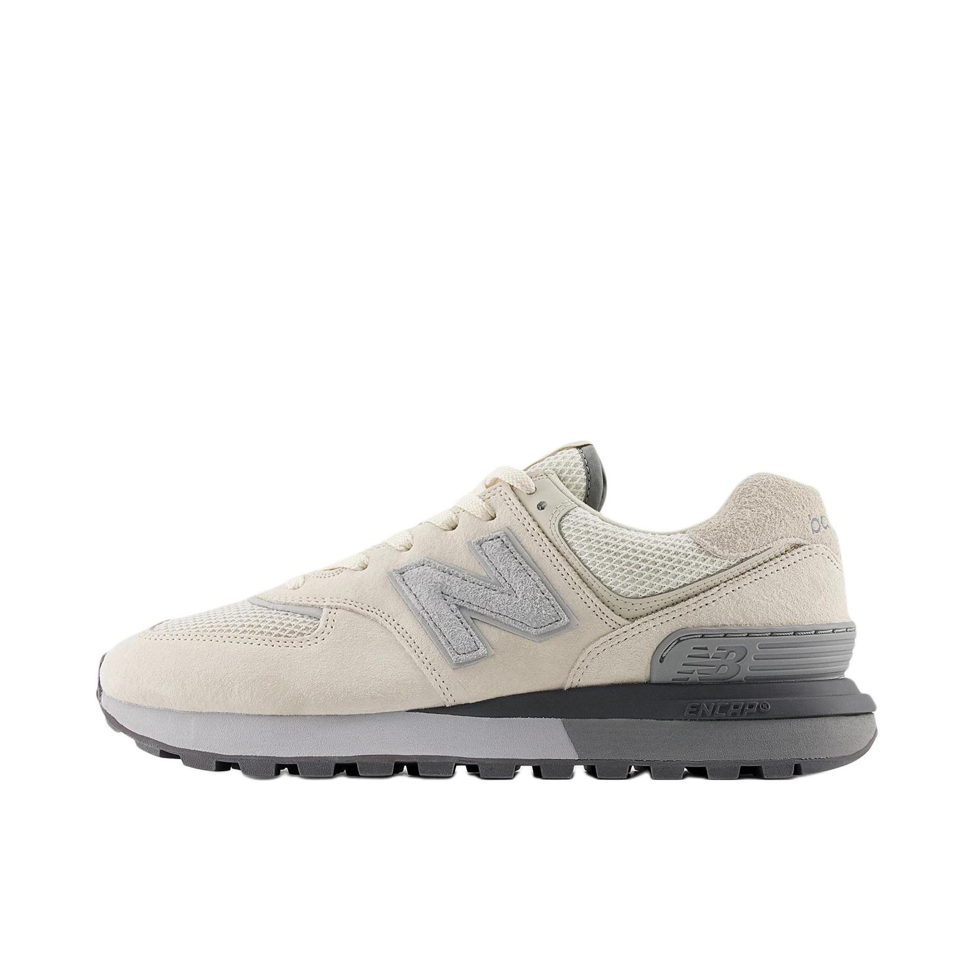 推荐商品：New Balance 574 运动休闲鞋 阿甘鞋 经典复古防滑耐磨缓震舒适透气时尚百搭轻便 米白色/深灰色
