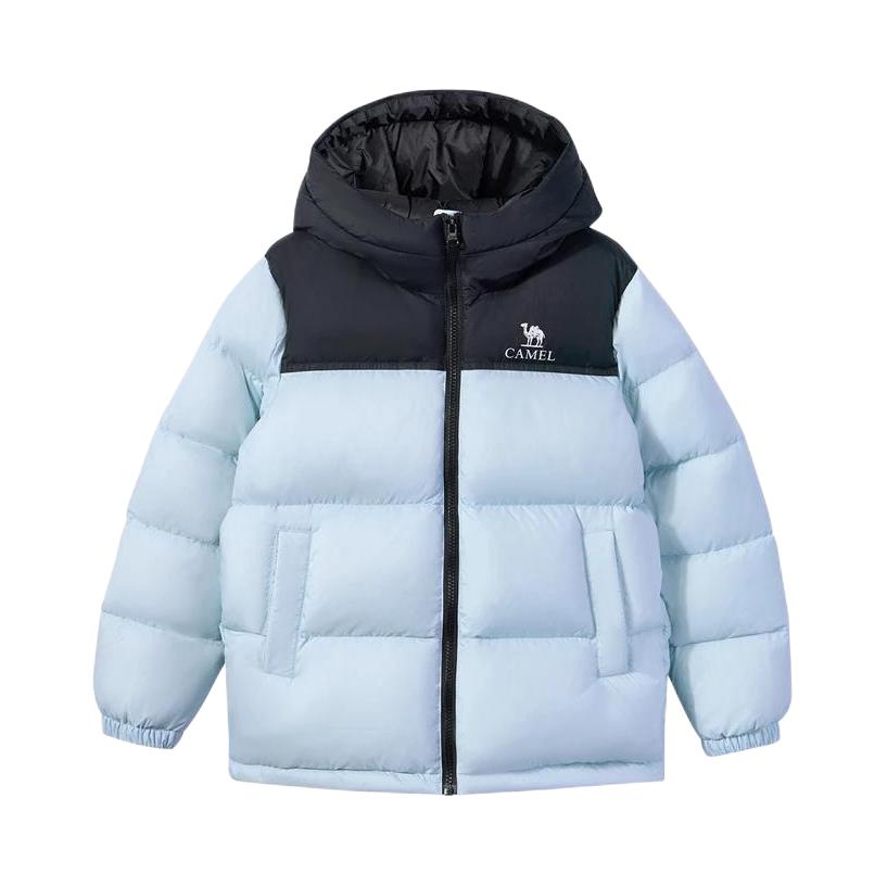 推荐商品：Camel/骆驼童装 火山 保暖鸭绒加厚羽绒服 中大童 734CA6B605T 幻影黑/以太蓝