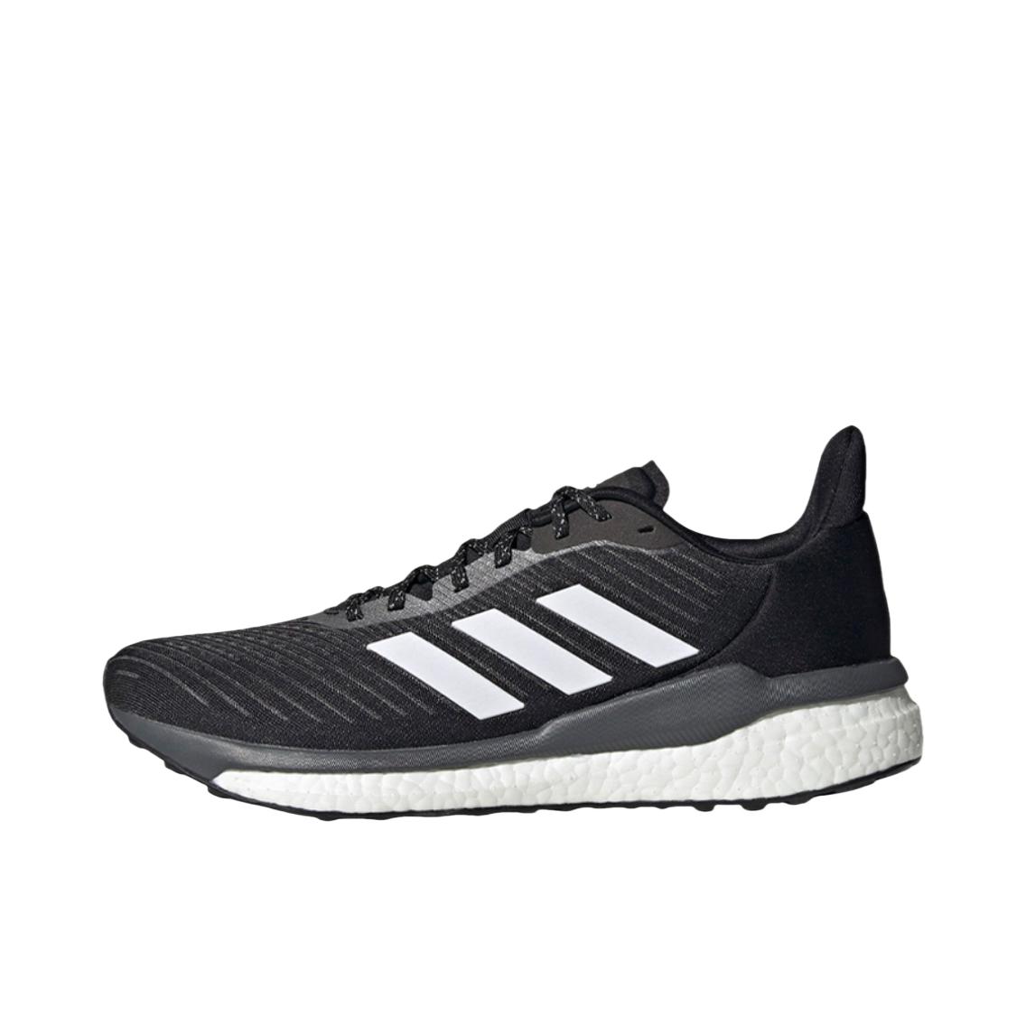 推荐商品：adidas Solar Drive 19 跑鞋 舒适轻便网布透气防滑耐磨减震 男款/黑色/白色