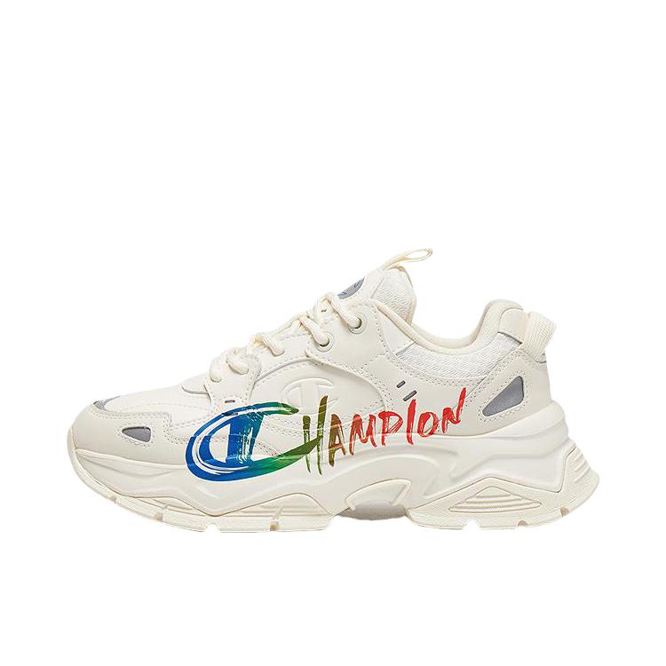 推荐商品：Champion/冠军 Champ 19 Street 增高 休闲复古 织物合成革 美式百搭 老爹鞋 女款/中白色