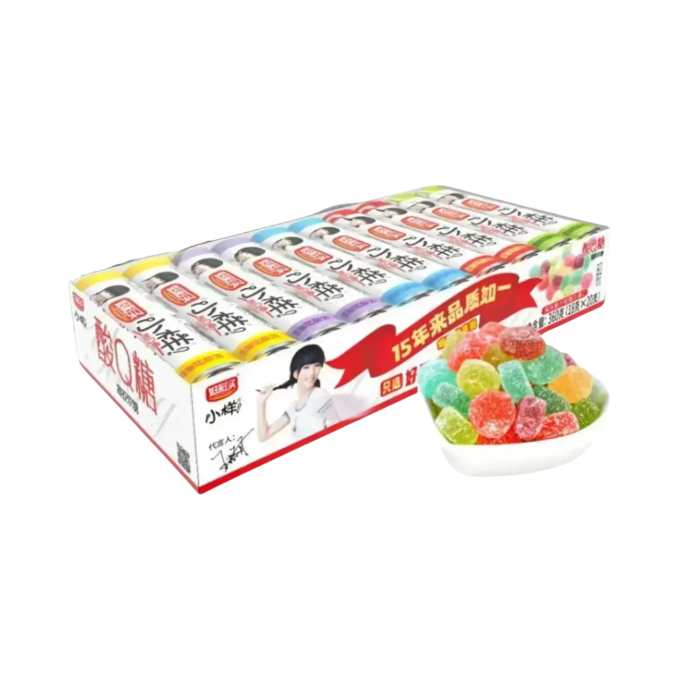 推荐商品：小样 好彩头 混合口味 360g 酸Q糖 盒装