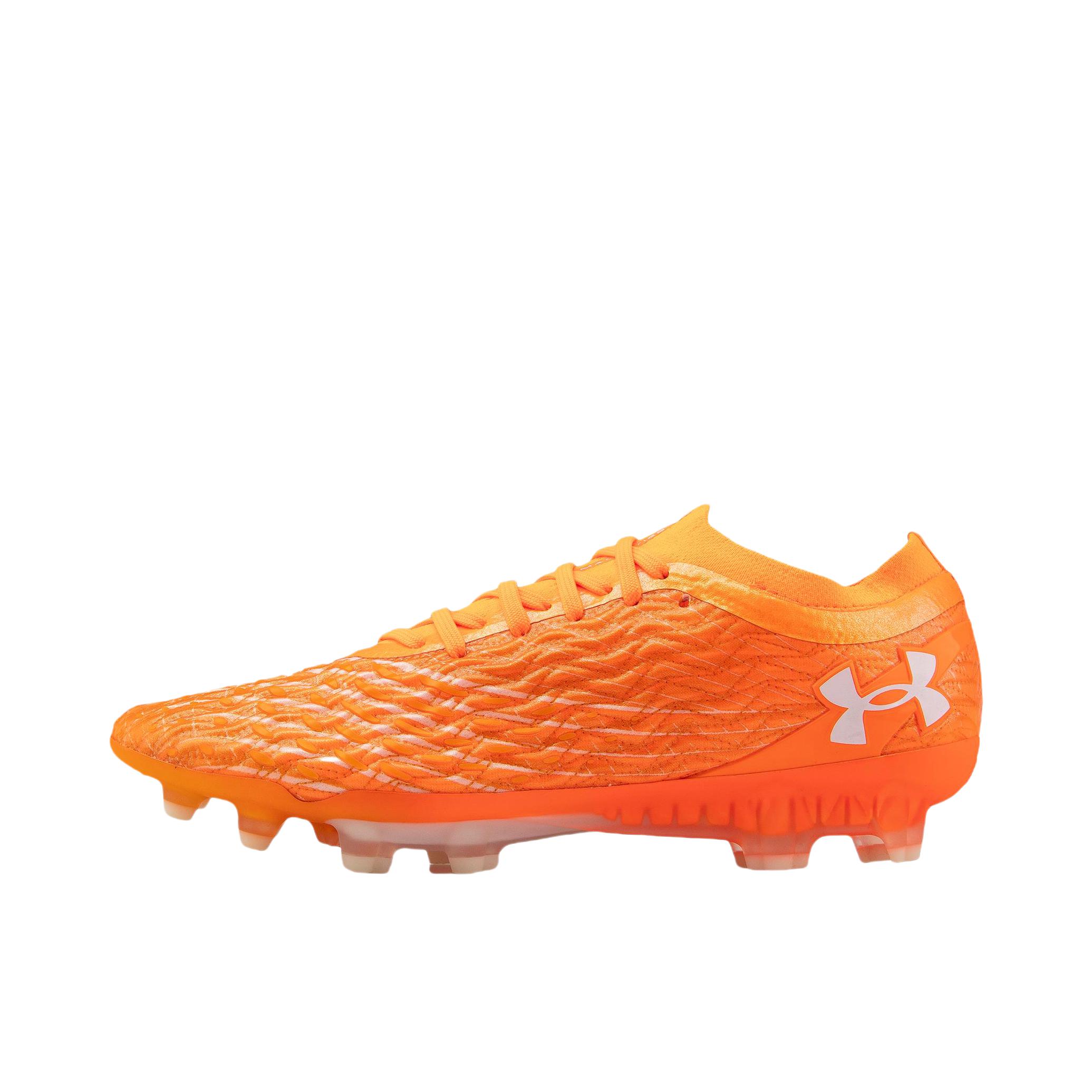 推荐商品：Under Armour/安德玛 Magnetico Elite 5 FG 足球鞋 胶质长钉天然硬草地柔软耐磨 橙色