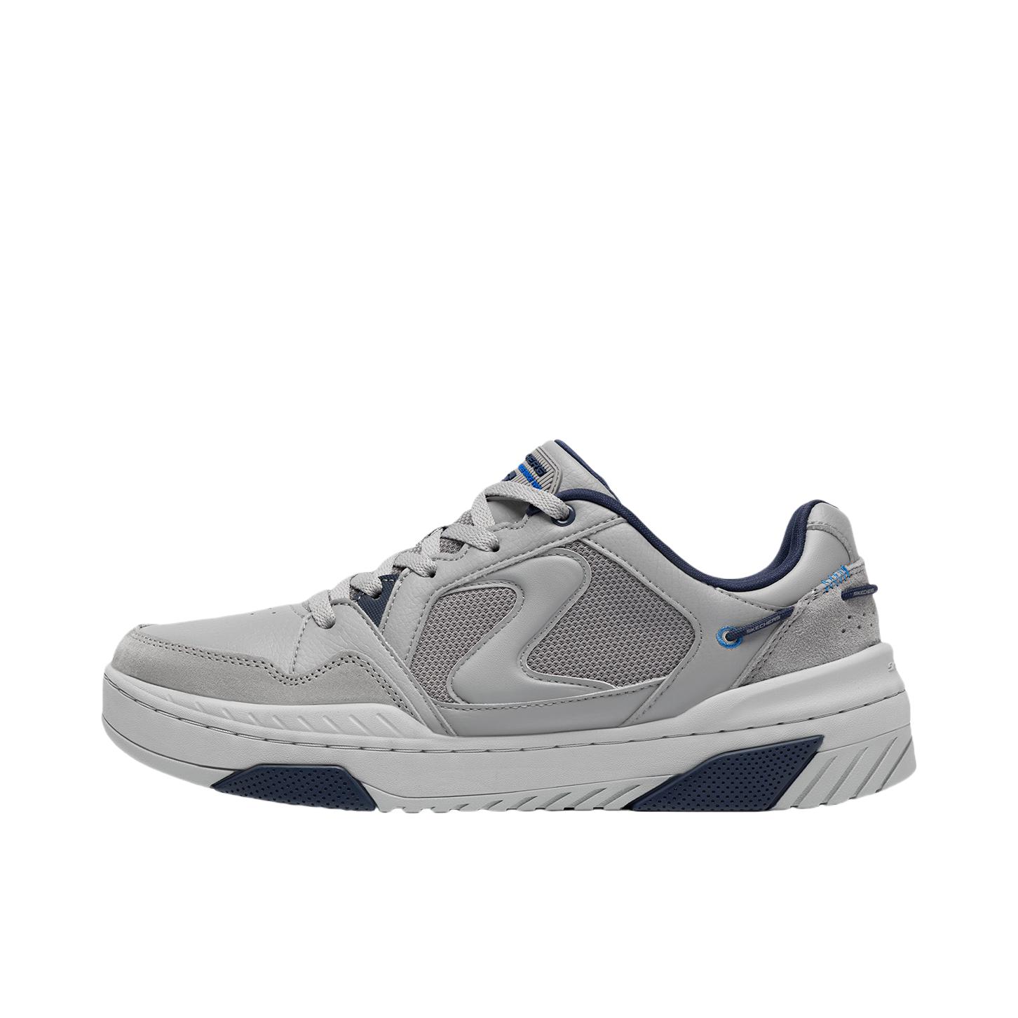 推荐商品：Skechers/斯凯奇 板鞋 复古百搭舒适 254090 灰色/海军蓝色 