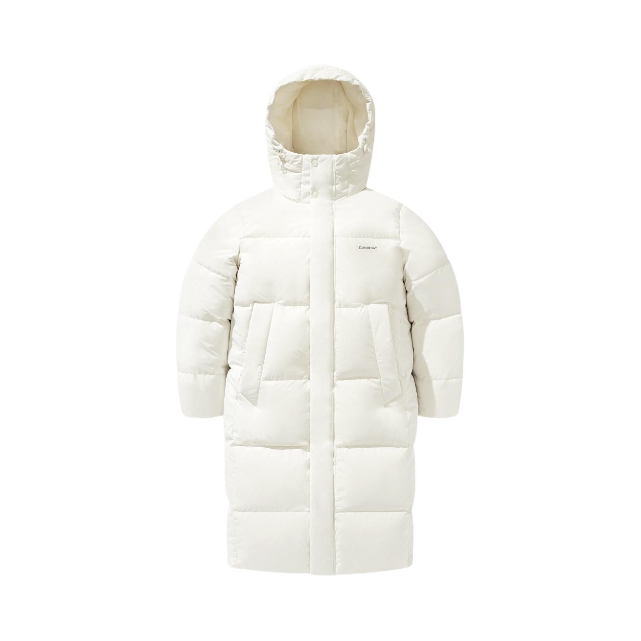 推荐商品：Covernat 纯色加厚保暖长款羽绒服 CO2504DP07 象牙白