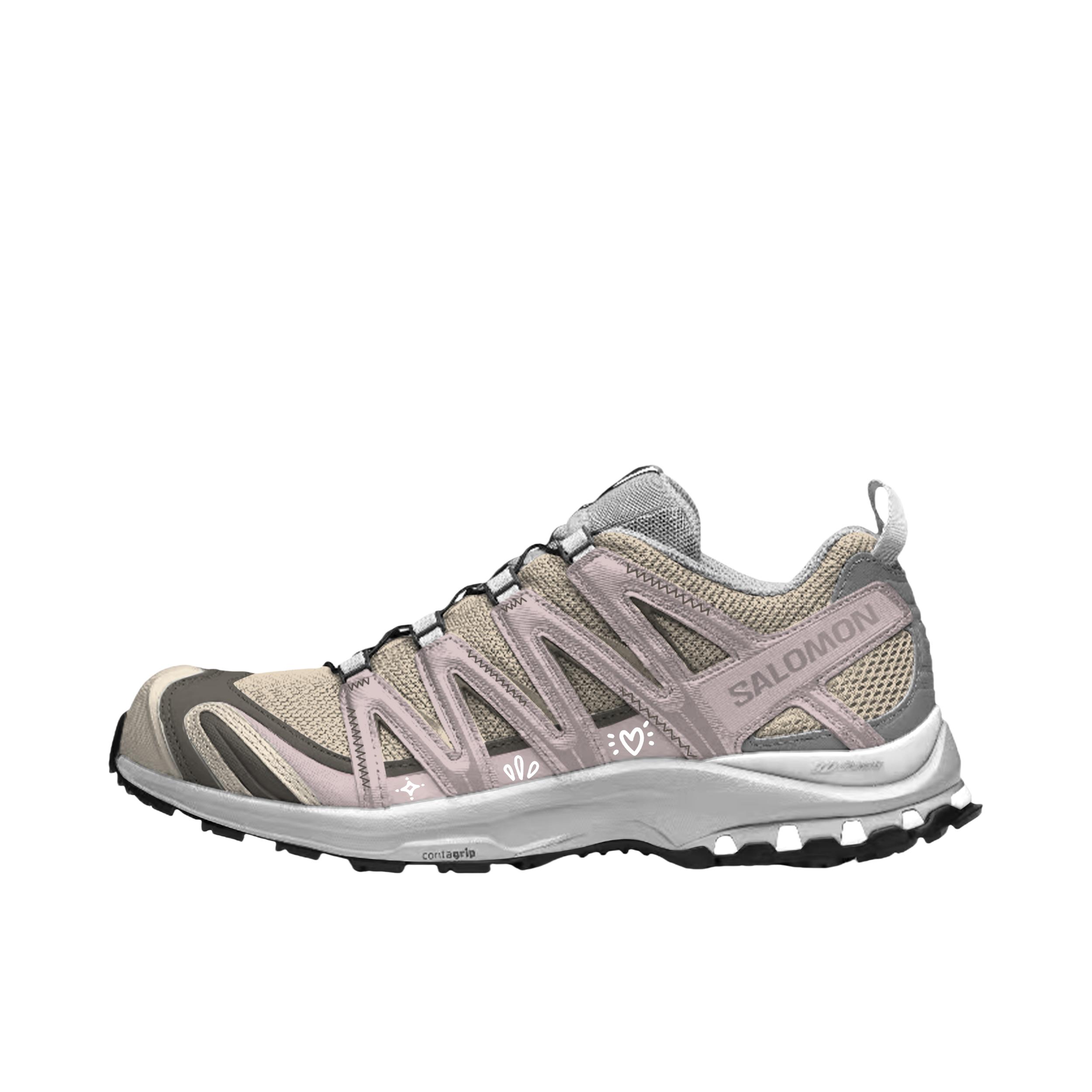 推荐商品：【定制球鞋】Salomon/萨洛蒙 XA Pro 3D ADV 防滑 低帮 休闲 圆头 跑鞋 粉雾探险家