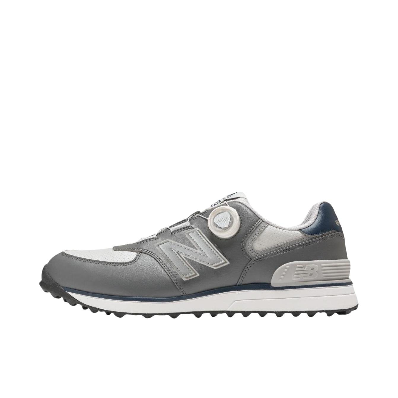 推荐商品：New Balance 574 v4 SL 防滑 低帮 旋钮 耐磨 高尔夫鞋贴合 2E宽/灰色