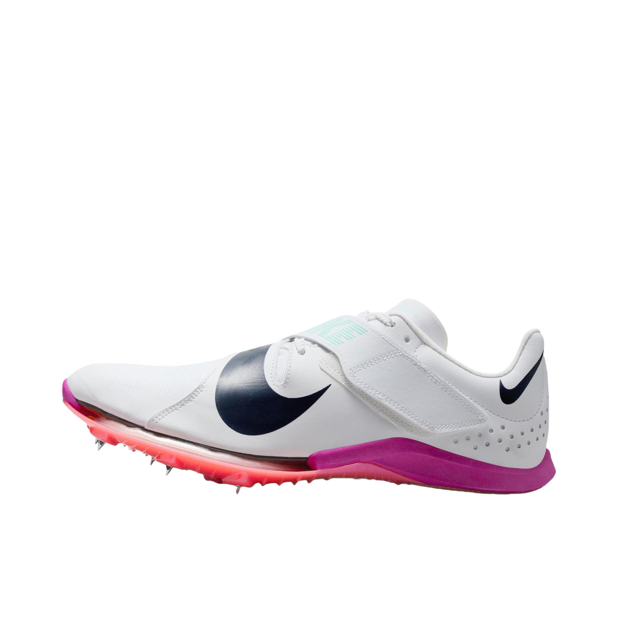 推荐商品：Nike Air Zoom LJ Elite 跑鞋 防滑耐磨轻便透气田径织物跳远 白色/亮深红/黑曜石色