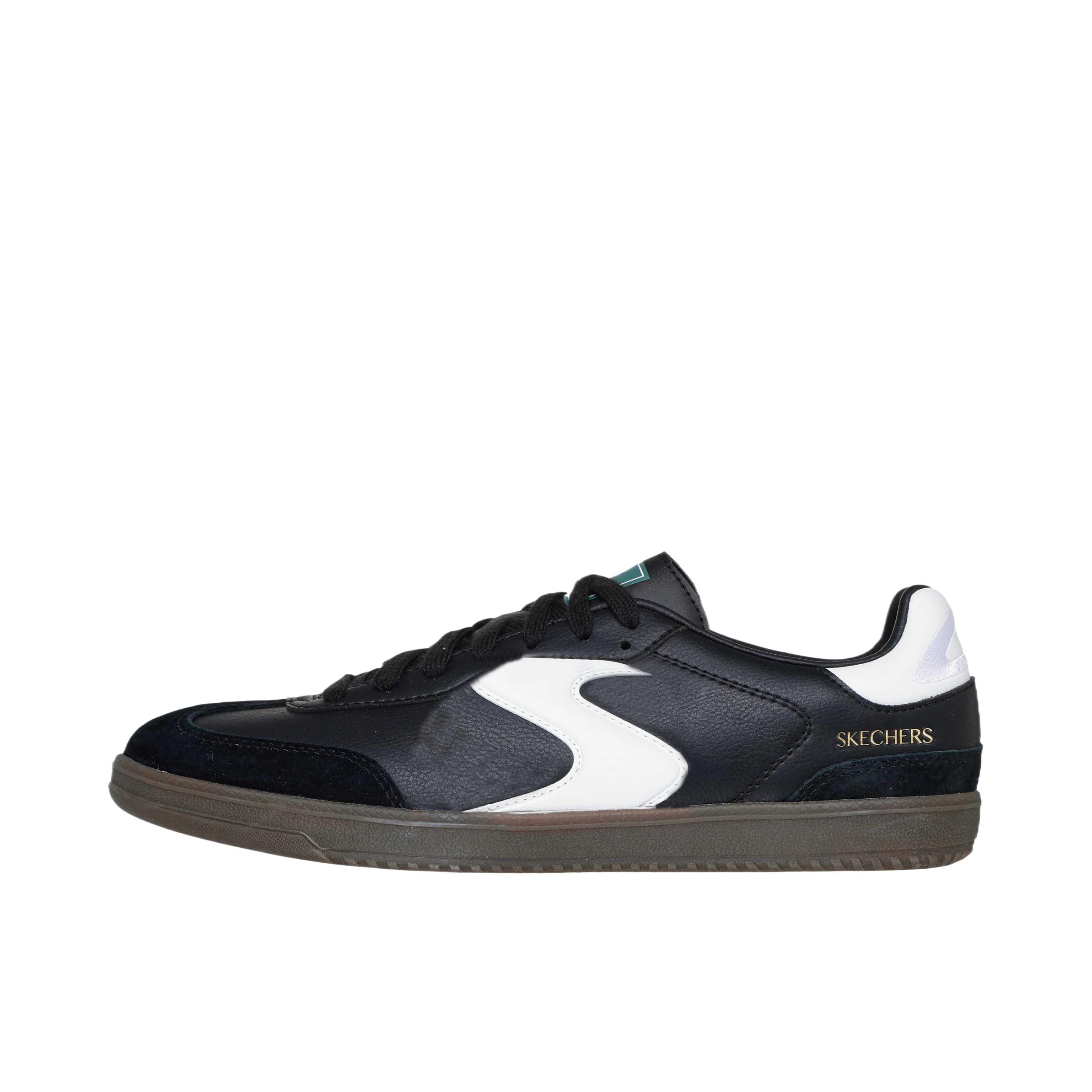 推荐商品：Skechers/斯凯奇 Court Classics 防滑 回弹 贴合耐磨 低帮 闪穿 圆头 薄底 绑带 简洁风 板鞋 黑色