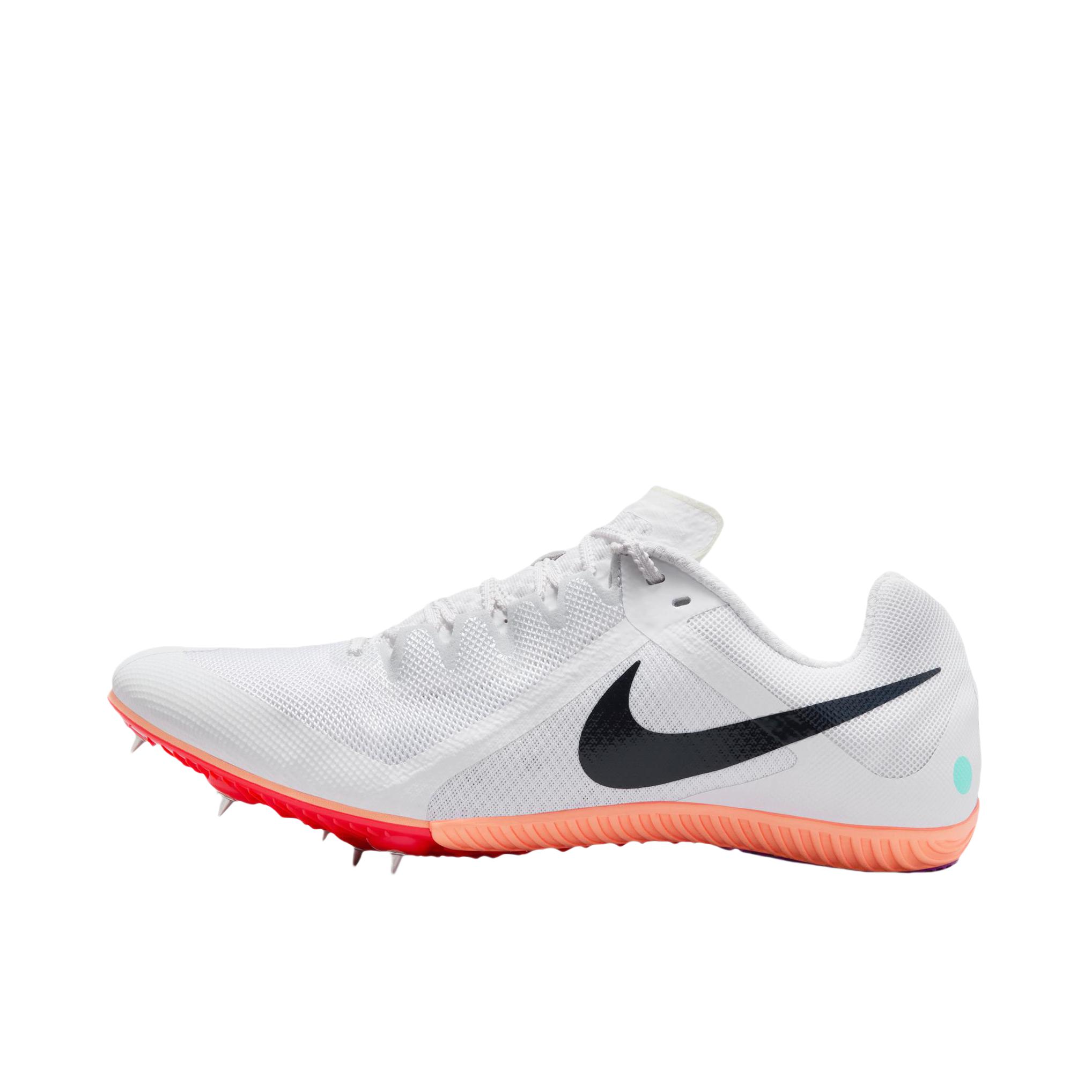 推荐商品：Nike Zoom Rival Multi M10 钉鞋 跑鞋 田径比赛短跑训练舒适减震防滑耐磨网眼透气 白色/黑色/橙色