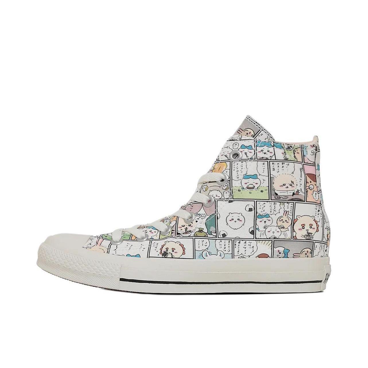 推荐商品：Converse/匡威 All Star PEANUTS CP HI 帆布鞋 防滑高帮平跟系带 chiikawa联名/米色