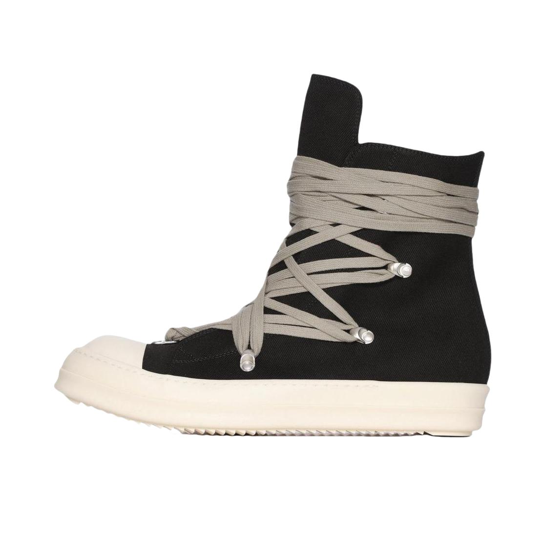 推荐商品：Rick Owens DRKSHDW 板鞋 舒适耐磨轻便厚底时尚百搭简约休闲圆头牛仔布织物 黑色/灰色
