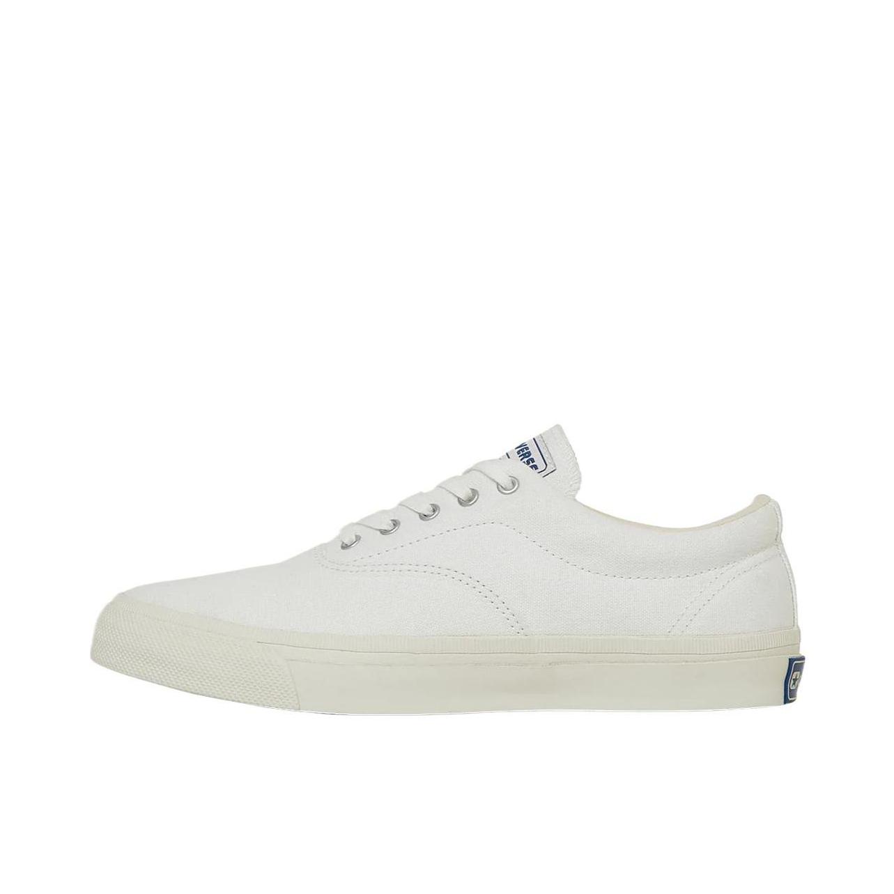 推荐商品：Converse/匡威 Skidgrip 帆布鞋 轻便低帮防滑圆头一脚蹬系带 白色