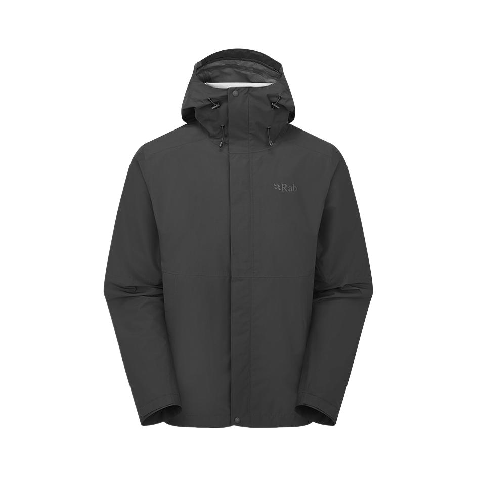 推荐商品：RAB Downpour透气轻量防风冲锋衣 QWI-06 黑