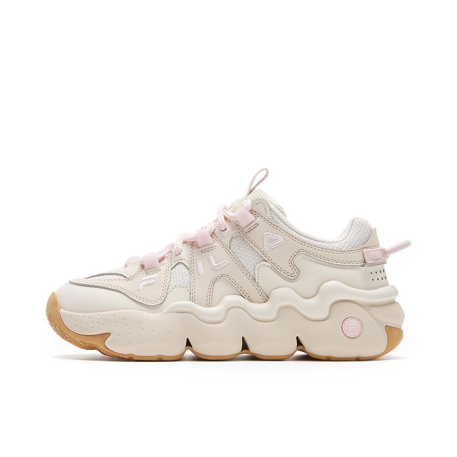 推荐商品：FILA/斐乐 PANINI帕尼尼 运动休闲鞋 减震耐磨轻便防滑加绒增高织物复古简约百搭 女款/木薯粉黄/白沙灰