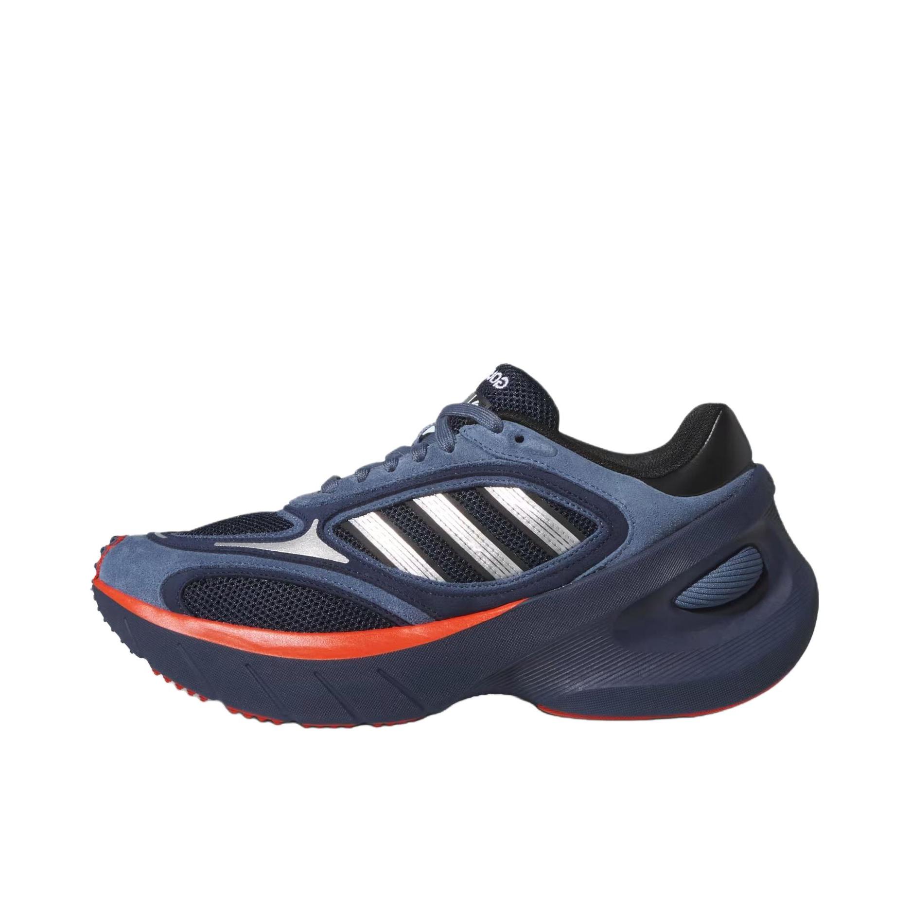 推荐商品：adidas Originals Adizero Goukana 运动休闲鞋 低帮减震防滑厚底支撑贴合 海军蓝/红色 