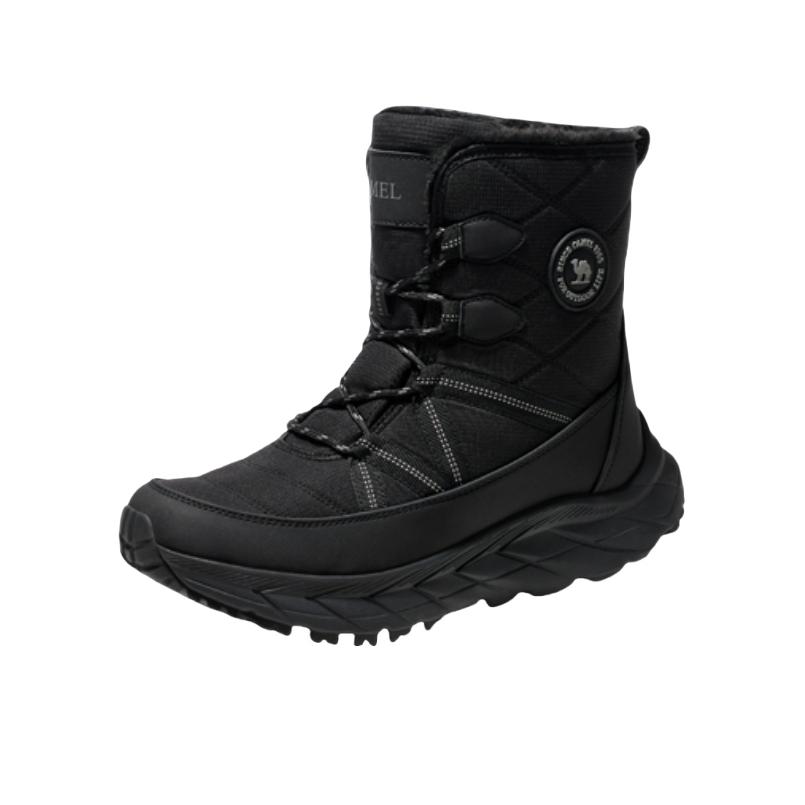 推荐商品：骆驼  防滑耐磨 户外 加厚防水 冬季 增高  雪地靴 登山靴 F23W026002 男款/黑色
