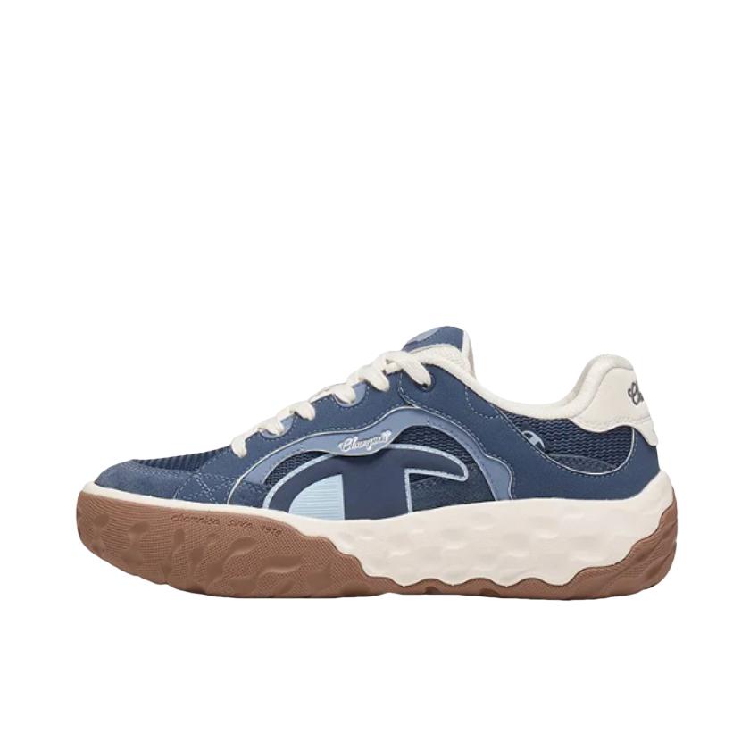 推荐商品：Champion/冠军 Champ T-cheese EC 板鞋 休闲增高复古 男款/航海蓝/奶白色