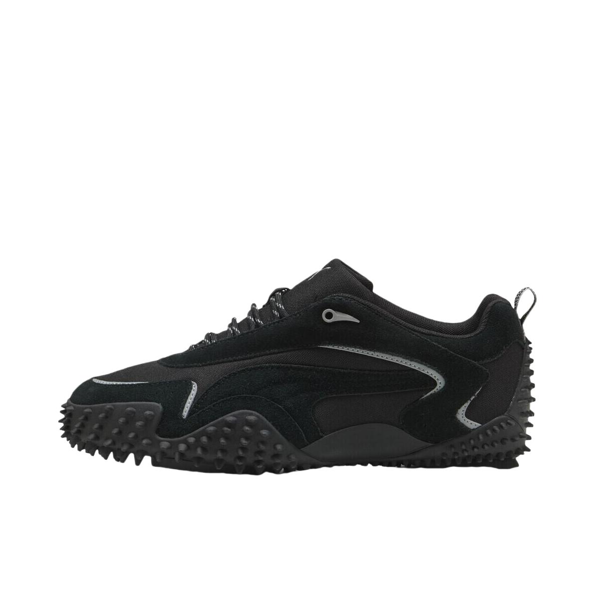 推荐商品：Puma/彪马 Mostro 运动休闲鞋 经典复古防滑耐磨舒适透气圆头网布短跑千禧风薄底贴合 纯黑色