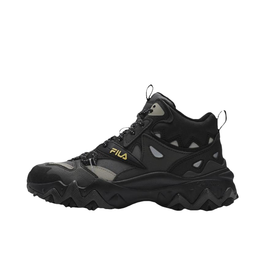 推荐商品：FILA/斐乐 Oakmont 织物 时尚 潮流复古 防滑耐磨 减震透气 舒适 加绒 合成革 运动 休闲鞋 女款/加绒/黑色/墨绿黑