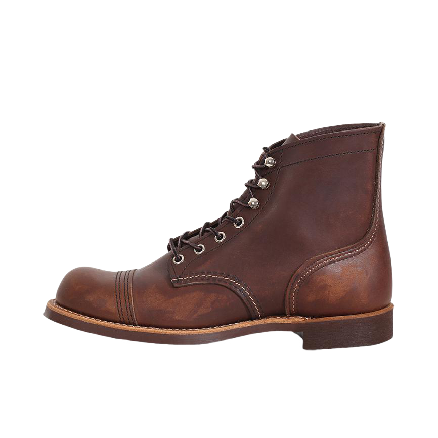 推荐商品：Red Wing Shoes/红翼 Iron Ranger 铁道工 牛皮 复古 舒适 防滑耐磨 马丁靴  棕色