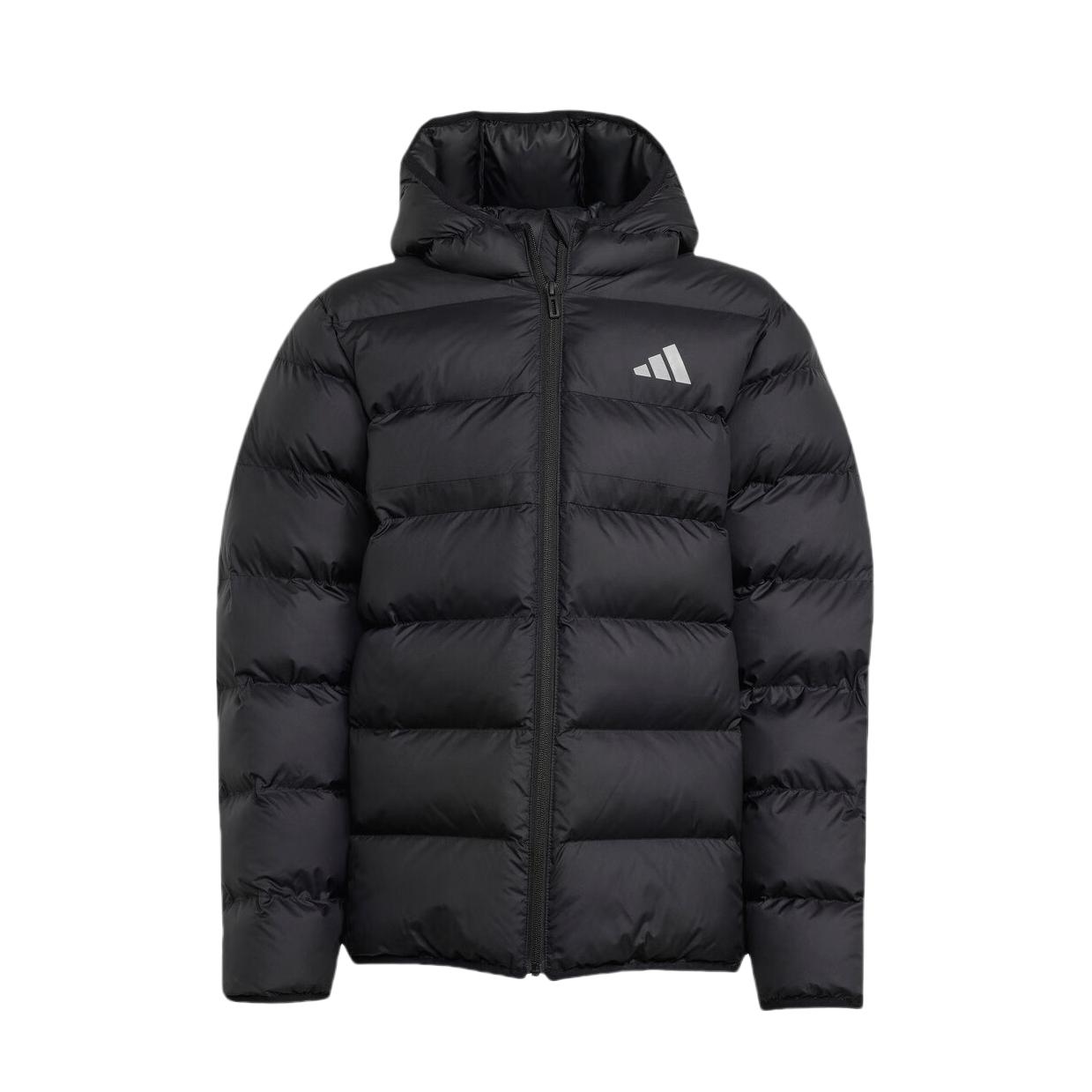 推荐商品：Adidas/阿迪达斯童装 保暖防风连帽涤纶棉服 中大童 JL7430 JL7433 JL7437 JL7431 黑