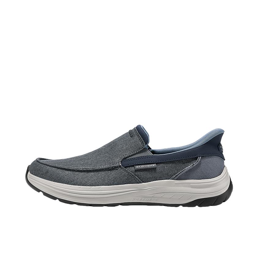 推荐商品：Skechers/斯凯奇 Casual 运动休闲鞋 舒适百搭圆头软底 海军蓝色