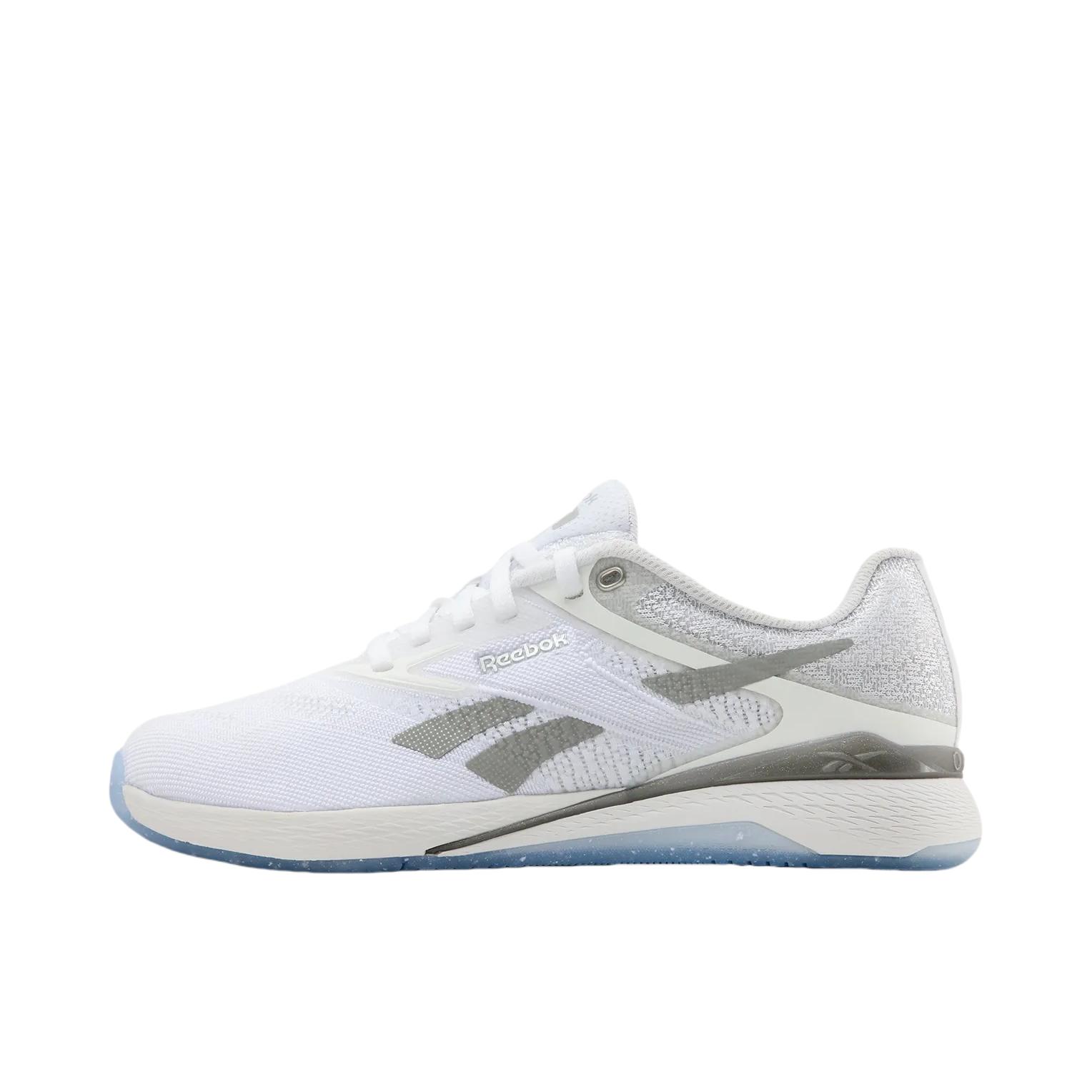 推荐商品：Reebok/锐步 NANO X5 室内 耐用 健身 综合训练 室外 训练鞋  /白色/银色