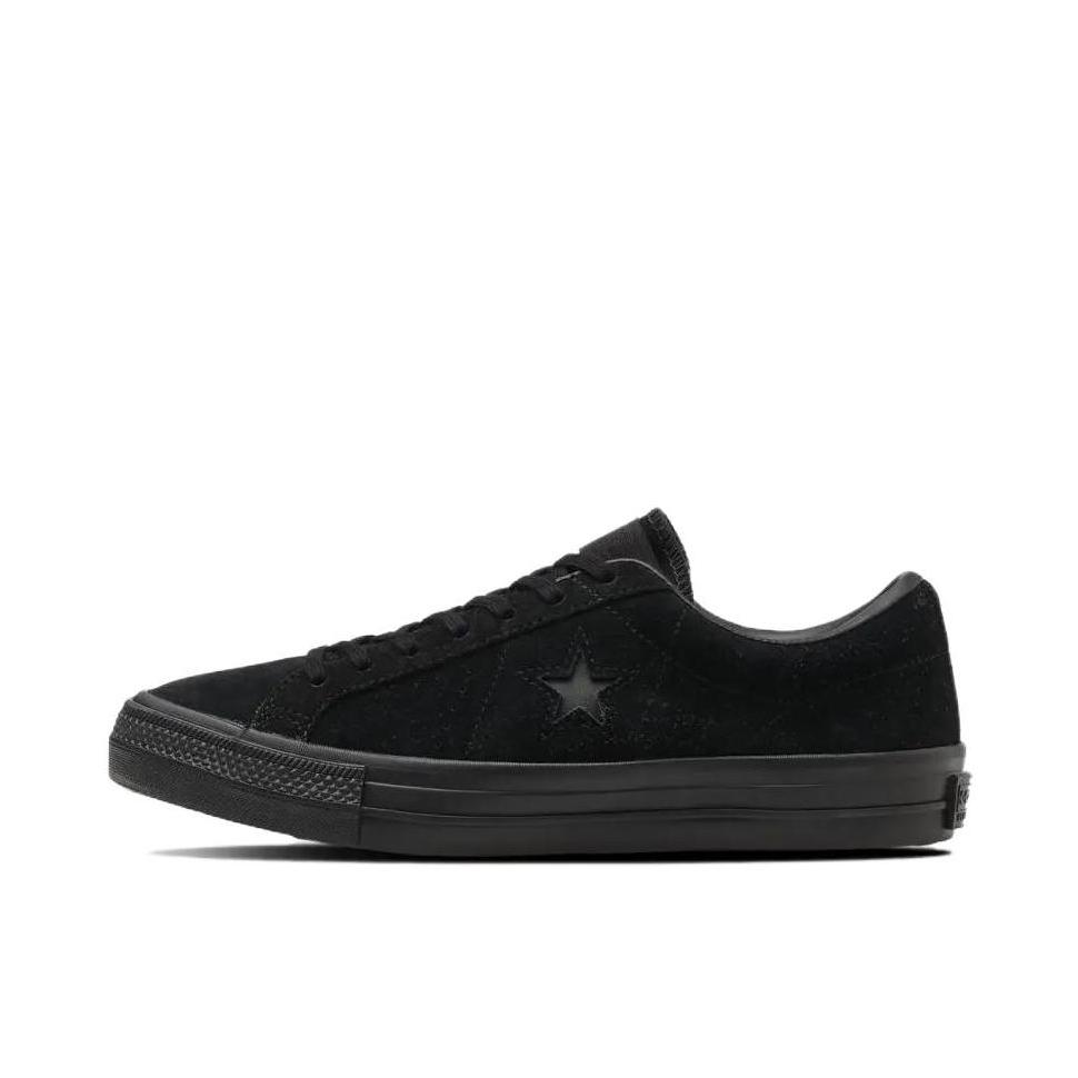 推荐商品：Converse/匡威 One Star SK+ Black Monochrome 防滑 平跟 圆头 板鞋 黑色