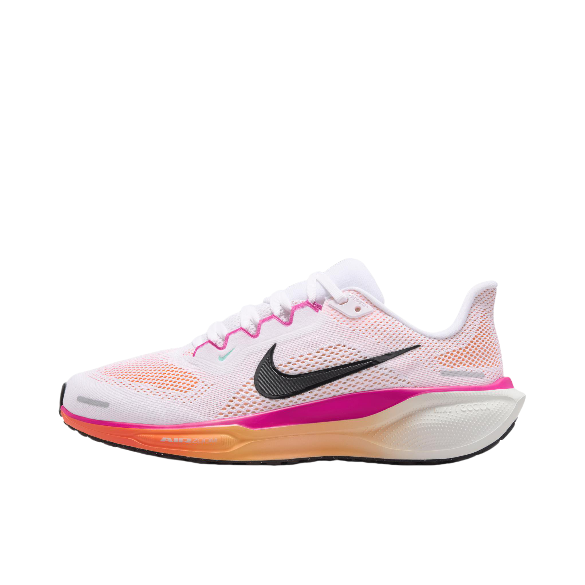 推荐商品：Nike Air Zoom Pegasus 41 飞马 跑鞋 ReactX泡绵缓震透气轻便回弹训练防滑马拉松短跑支撑贴合耐用 玫粉色