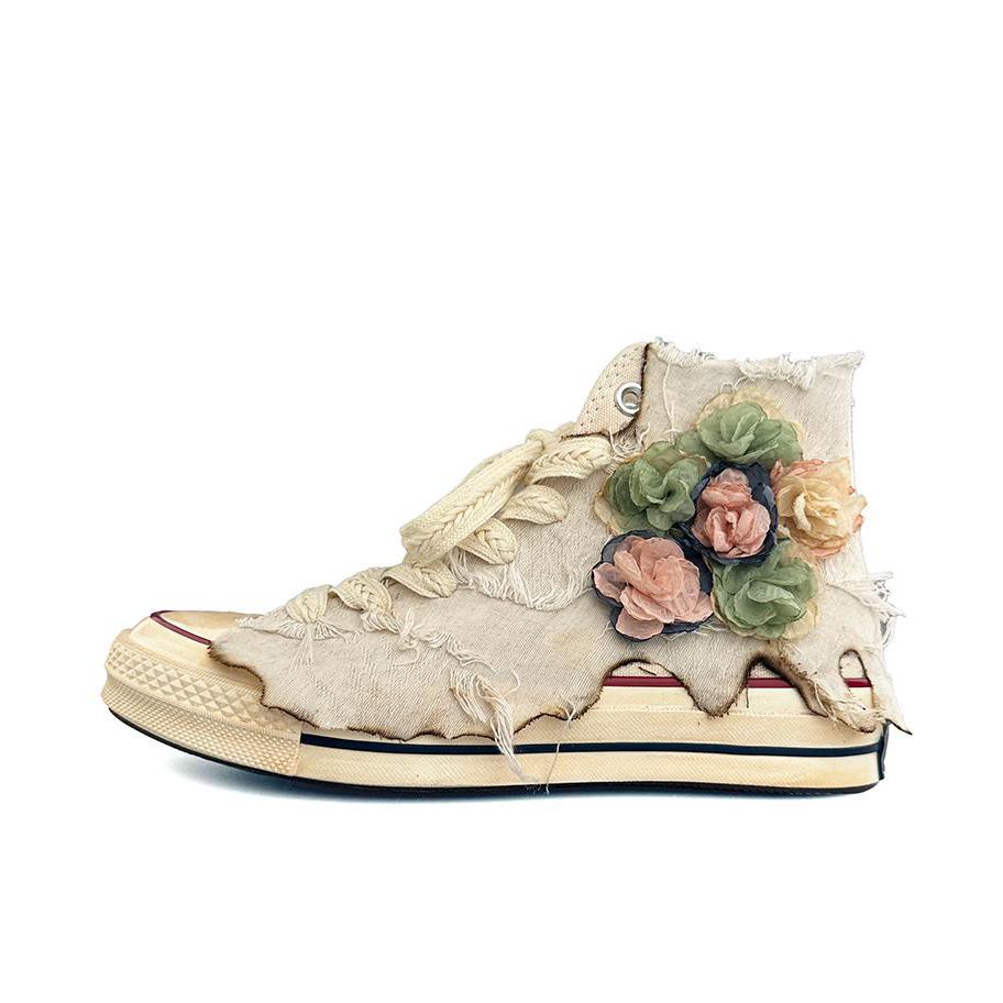 推荐商品：定制款 Converse/匡威 1970s 帆布鞋 防滑耐磨舒适轻便做旧复古增高 落英缤纷