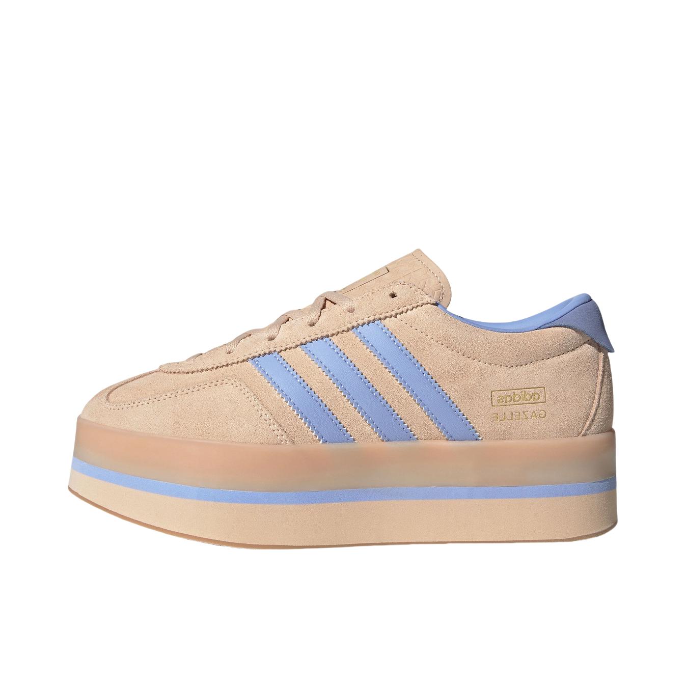 推荐商品：adidas Originals GAZELLE STACK 运动休闲鞋 板鞋百搭防滑耐磨 女款/树脂黄/荧光蓝