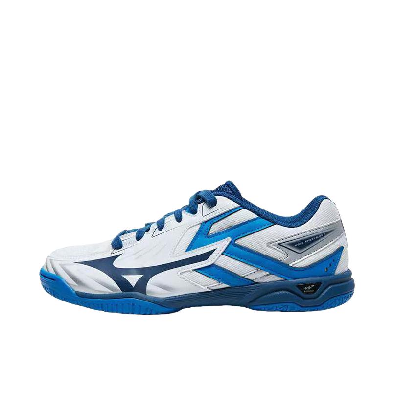 推荐商品：Mizuno/美津浓 WAVE KAISERBURG 8 缓震 橡胶 轻便 乒乓球鞋 白色/蓝色