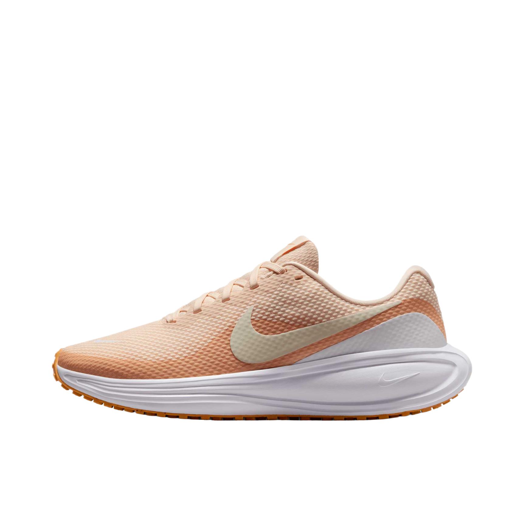 推荐商品：Nike Revolution 8 跑鞋 网布百搭防滑耐磨低帮缓震训练网面回弹轻便春夏支撑短跑贴合圆头 橙色/白色