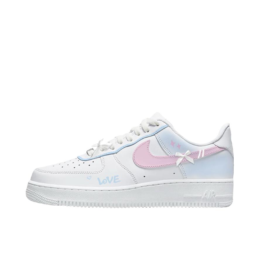 推荐商品：【定制款】 Nike Air Force 1 板鞋 防滑减震耐磨低帮增高 女款/甜星落蓝