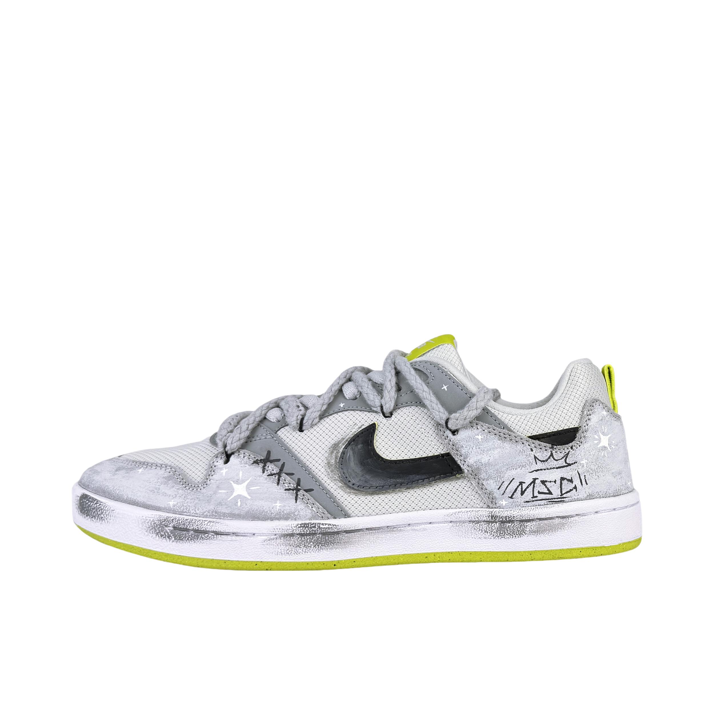 推荐商品：【定制球鞋】 Nike SB Alleyoop 板鞋 金属防滑耐磨减震轻便低帮防水复古休闲潮流简约百搭 星芒/银色/灰色