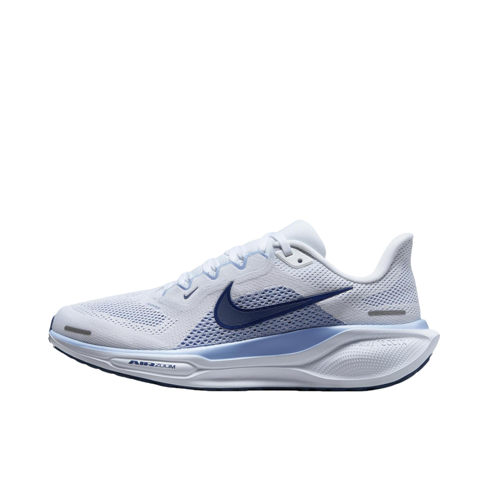 推荐商品：Nike Air Zoom Pegasus 41 飞马 跑鞋 ReactX泡绵缓震透气轻便回弹训练防滑马拉松短跑支撑贴合耐用 天蓝色/灰色