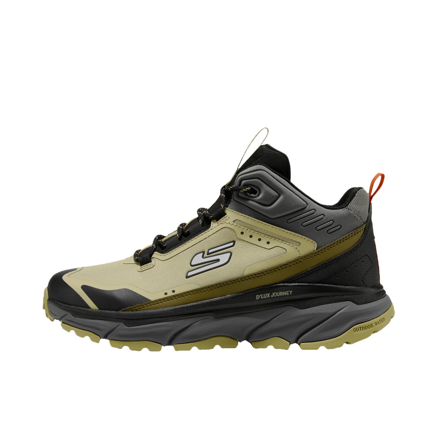 推荐商品：Skechers/斯凯奇 OUTDOOR 运动休闲鞋 高帮耐磨防滑 橄榄色/黑色
