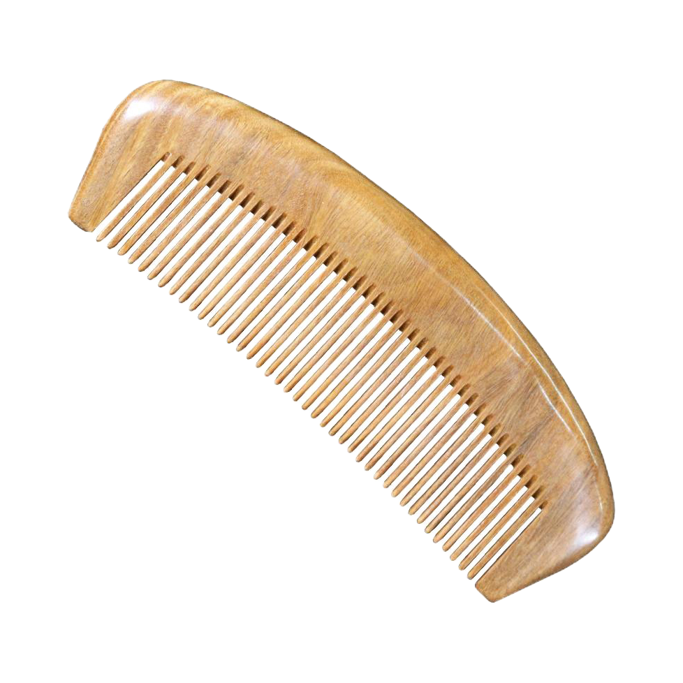推荐商品：古宣 天然绿檀木梳子 按摩顺发