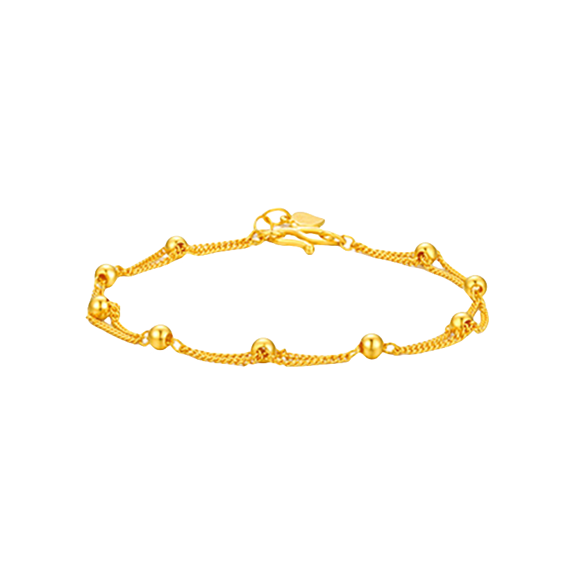 推荐商品：璀百年 经典珠珠足金手链 CBN00S0003