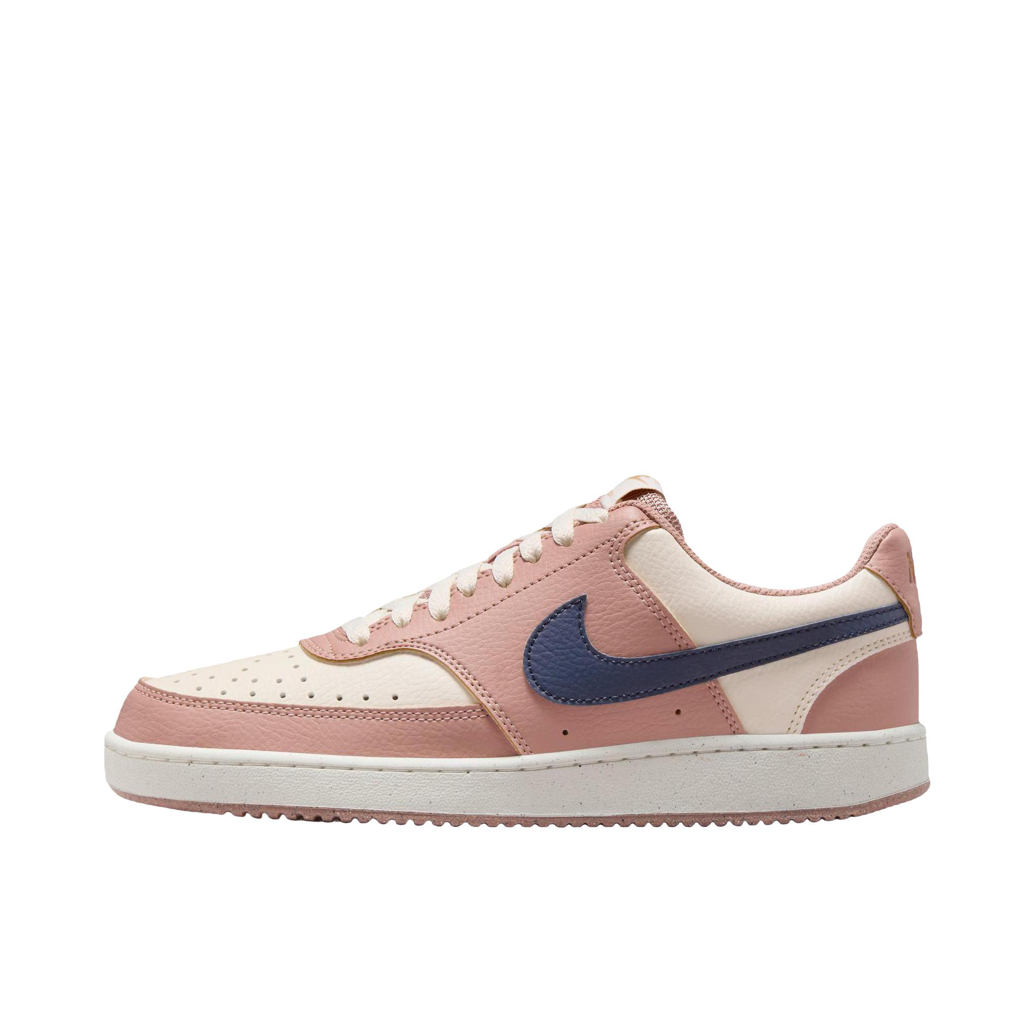 推荐商品：Nike Court Vision 板鞋 复古缓震抓地防滑轻便 深粉色/白色