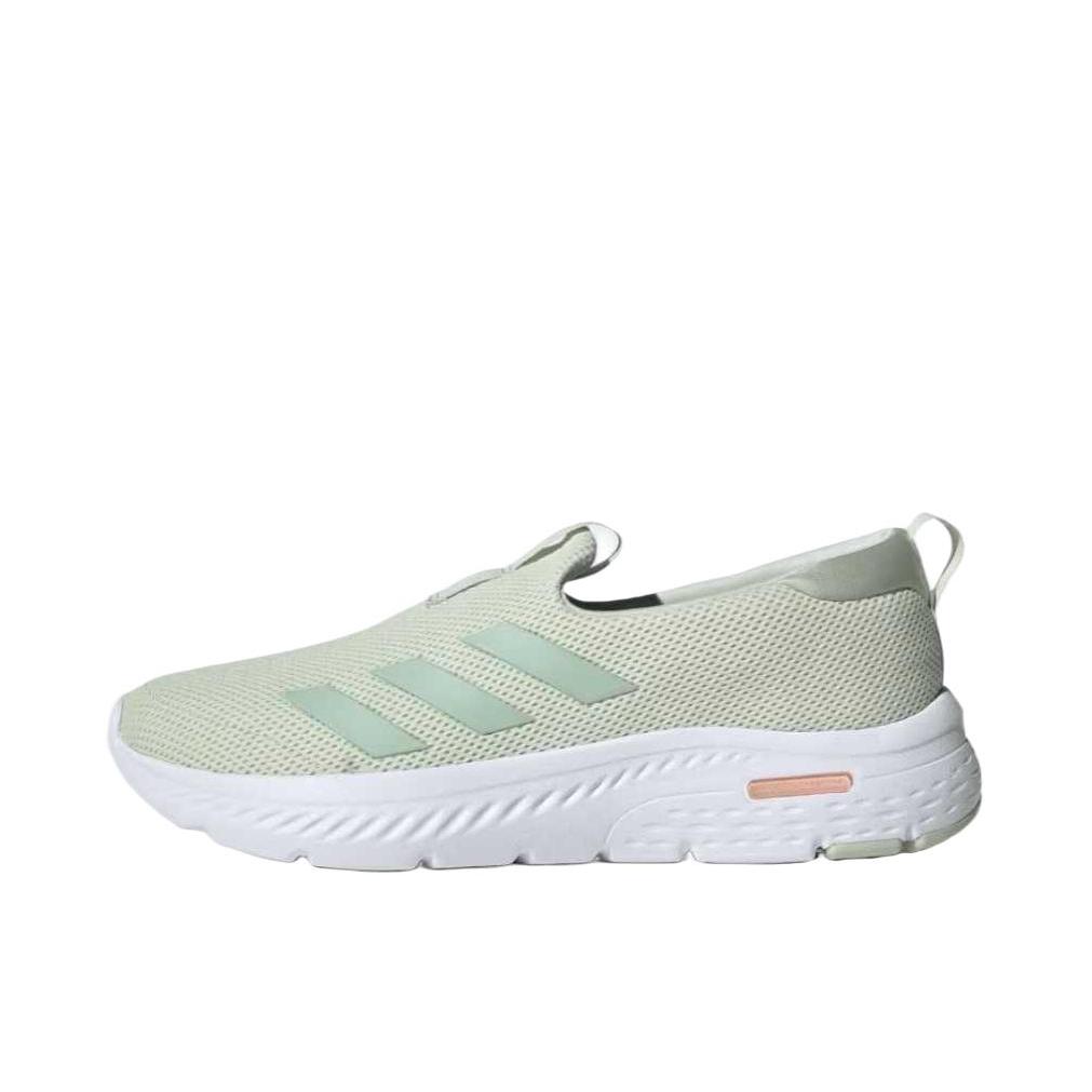 推荐商品：adidas Cloudfoam Go 简约 防滑 低帮 厚底 运动休闲鞋 女款/绿色 